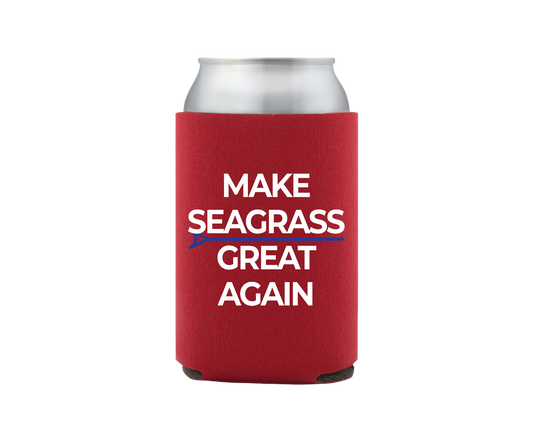 Make Seagrass Great Again Koozie